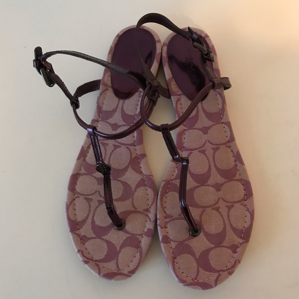 Coach Sandals, purple, 9.5